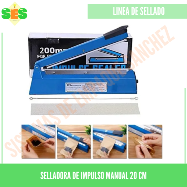 Selladora de impulso manual Ref. 20cm