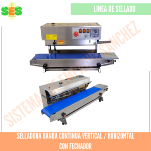Selladora banda continua acero inox Ref. Horizontal / vertical